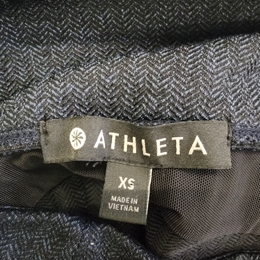 Athleta Herringbone Textured Leggings High Rise Ankle Slit Gray XS Style 353504 - Picture 6 of 11
